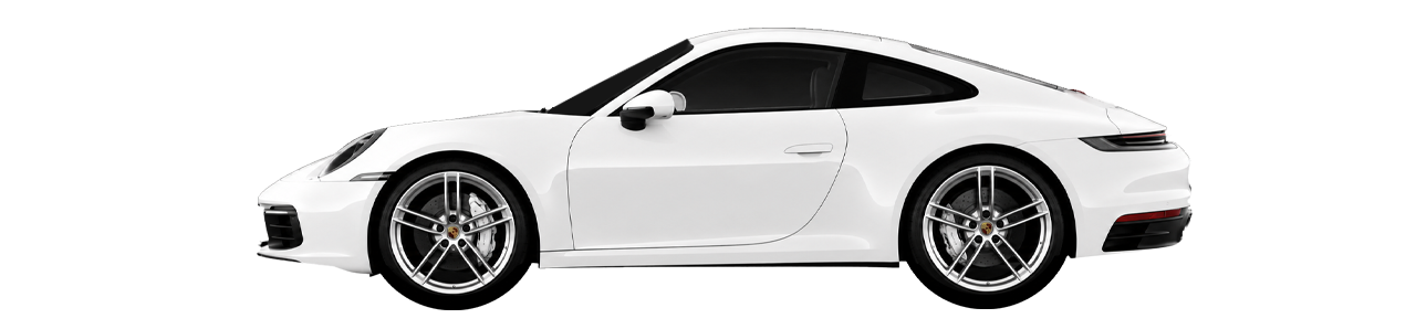 White Lamborghini side profile
